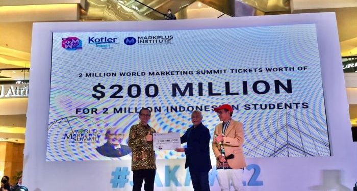 Philip Kotler Bagikan 2 Juta Tiket Gratis untuk Mahasiswa Indonesia Hadiri World Marketing Summit 2022
