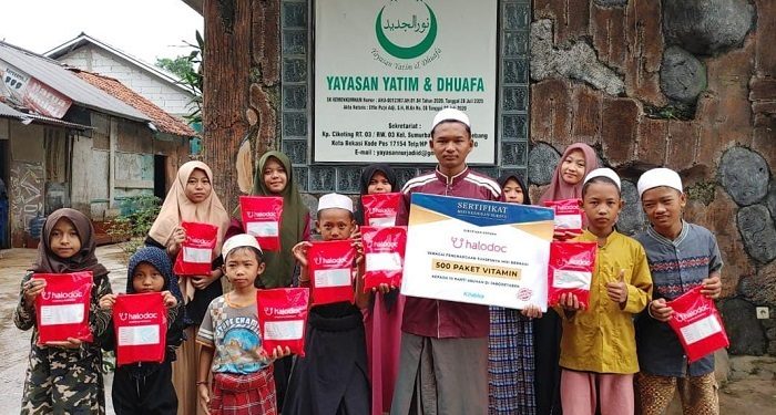10 Panti Asuhan Anak Yatim di Jabodetabek Mendapat Paket Gizi dan Vitamin