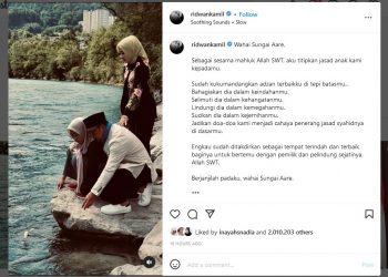Ikhlaskan Kepergian Eril, Ridwan Kamil : Sudah Kukumandangkan Azan Terbaikku