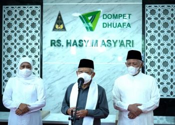 Wakil Presiden KH Ma'ruf Amin Tinjau RS Hasyim Asy'ari Tebuireng, Jombang