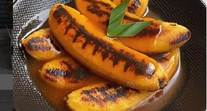 Resep Pisang Bakar Saus Kenca, Camilan Malam Hari