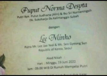 Lee Minho Menikah dengan Gadis asal Batang, Ini Faktanya