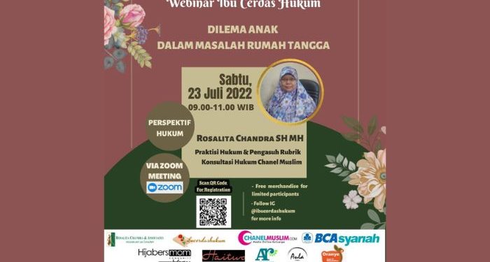 Ibu Cerdas Hukum bersama ChanelMuslim Selenggarakan Webinar Hukum dalam Rumah Tangga