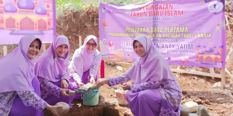 PP Salimah Rayakan Muharram dengan Santuni Anak Yatim dan Peletakan Batu Pertama Pembangunan Baitul Quran