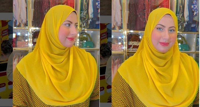 Tutorial Pashmina Menutupi Dada ala Tasyi Athasyia