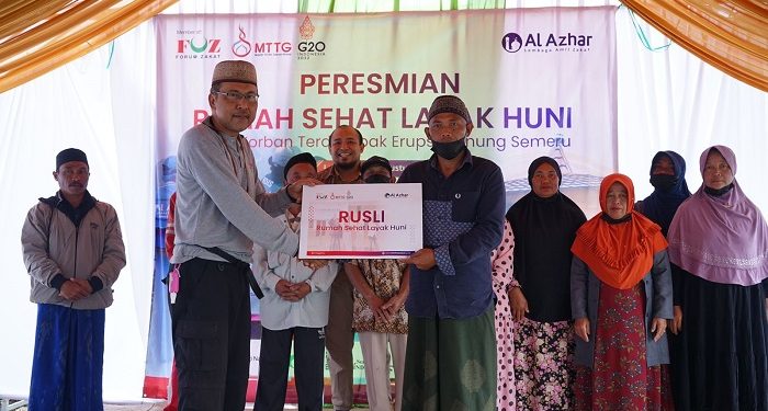 LAZ Al Azhar dan MTTG Resmikan RUSLI untuk Pengungsi Erupsi Semeru