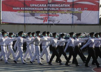Upacara HUT RI di Pesantren Al-Mukmin Ngruki
