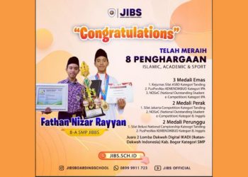 Siswa SMP JIBBS, Fathan Nizar Rayyan Raih 8 Penghargaan dalam berbagai Bidang
