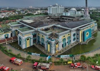 Kronologi terbakarnya kubah masjid JIC