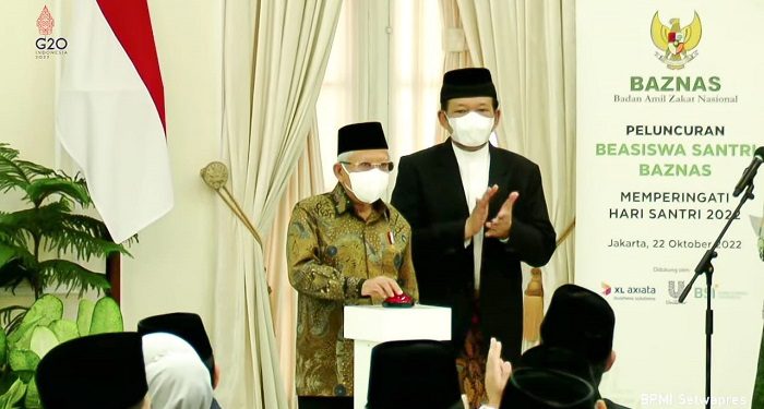Wapres Luncurkan Beasiswa Santri BAZNAS Total Rp15 miliar, Peringati Hari Santri Nasional 2022