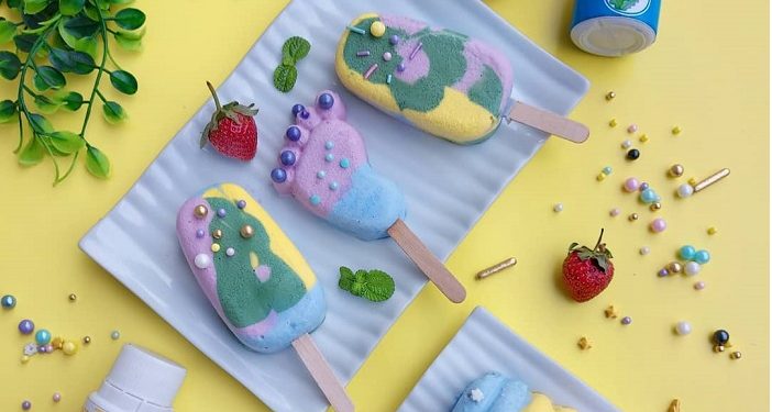 Resep Es Krim Homemade Rainbow, Praktis dan Mudah