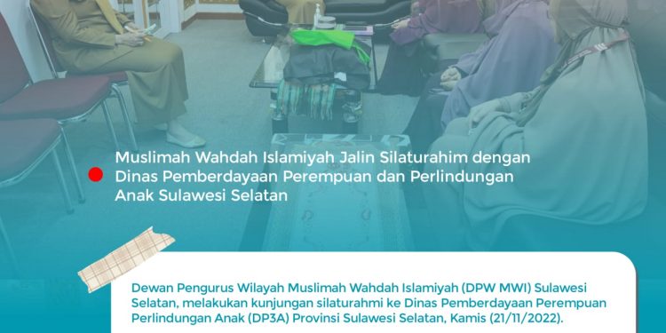 Muslimah Wahdah Islamiyah Jalin Silaturahim dengan Dinas Pemberdayaan Perempuan dan Perlindungan Anak Sulawesi Selatan