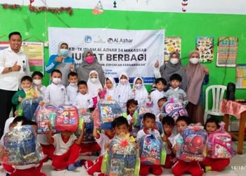 LAZ Al Azhar Sulawesi Selatan dan KB-TK Islam Al Azhar 34 Makassar Gelar “Gebrakan” bersama Anak Yatim Duafa