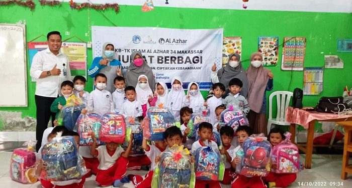 LAZ Al Azhar Sulawesi Selatan dan KB-TK Islam Al Azhar 34 Makassar Gelar “Gebrakan” bersama Anak Yatim Duafa