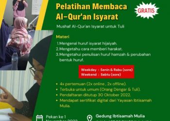 Yayasan Ibtisamah Mulia Buka Pelatihan Membaca Al-Qur'an Isyarat Gratis untuk Umum