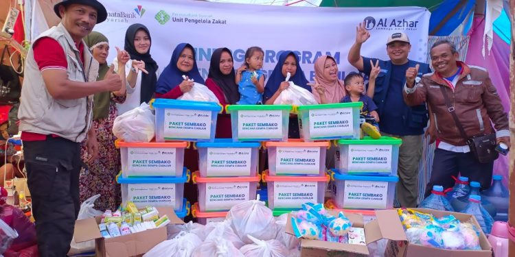 340 Warga Pacet Cianjur Dapat Bantuan Logistik dari LAZ Al Azhar dan Permata Syariah
