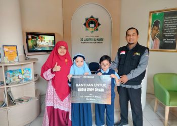 SD Luqman Hakim Surabaya Gandeng Laznas BMH Jatim Kolaborasi Galang Peduli Gempa Cianjur