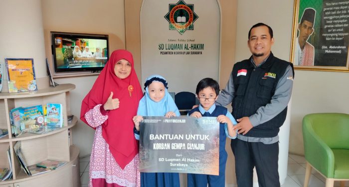 SD Luqman Hakim Surabaya Gandeng Laznas BMH Jatim Kolaborasi Galang Peduli Gempa Cianjur