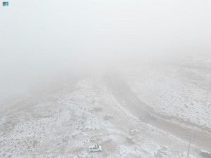 Indahnya Arab Saudi saat Tertutup Salju