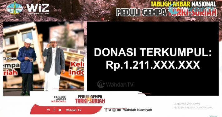 Wahdah Islamiyah Kumpulkan Rp1.2 Milliar dalam Dua Jam untuk Bantuan Gempa Turki dan Suriah
