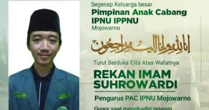 Pengurus IPNU Jombang Meninggal Seusai Shalat di Peringatan Satu Abad Nahdlatul Ulama