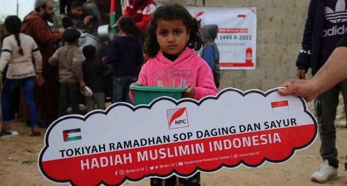 Awal Ramadan, NPC Bagikan Makanan Tukiyah untuk Takjil Warga Gaza