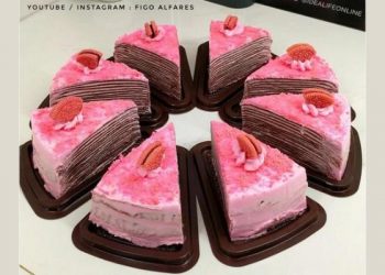Resep Mille Crepe Oreo Black Pink