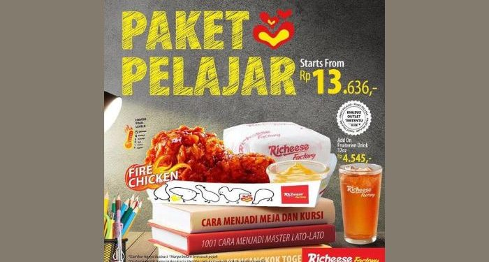 Promo Richeese Factory Paket Pelajar