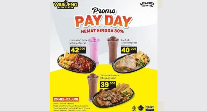 Waroeng Steak & Shake Hemat Hingga 30 Persen, Pas untuk Kamu yang Baru Gajian!