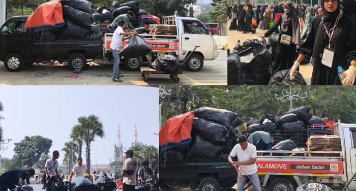 Ubah Sampah Jadi Berkah, ALW Kumpulkan 770 kg Sampah dari Tabligh Akbar di Istiqlal