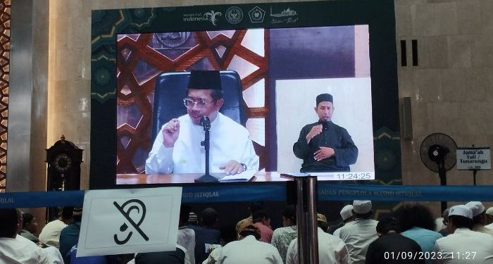 Inisiasi Asosiasi Tuli Muslim Indonesia Sediakan Layanan Juru Bahasa Isyarat setiap Khutbah Jumat di Masjid Istiqlal