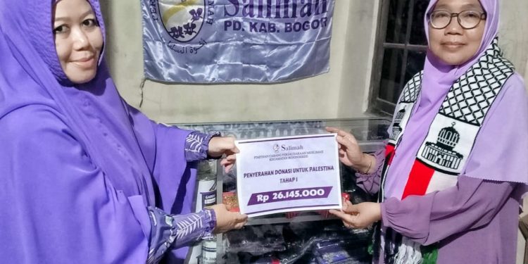 Salimah Bojonggede Serahkan Bantuan Kemanusiaan untuk Palestina Lebih dari Rp26 Juta