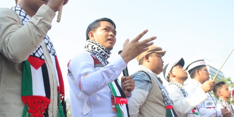 Aksi Bela Palestina, Ketua Umum PP Lidmi Sebut Demokrasi dan HAM Telah Musnah di Tangan Amerika