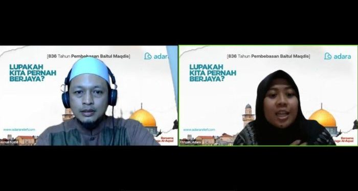 Peringati 836 Tahun Pembebasan Baitul Maqdis, Adara Relief International Gelar Webinar Edukasi