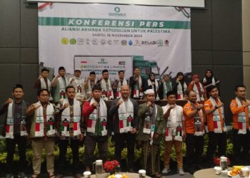 Qudwah Indonesia dan Aliansi Armada Kepedulian Kirim Tiga Kontainer Bantuan ke Palestina