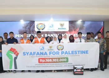 Siswa-Siswi Syafana Islamic School Bantu Masyarakat Palestina Melalui BAZNAS