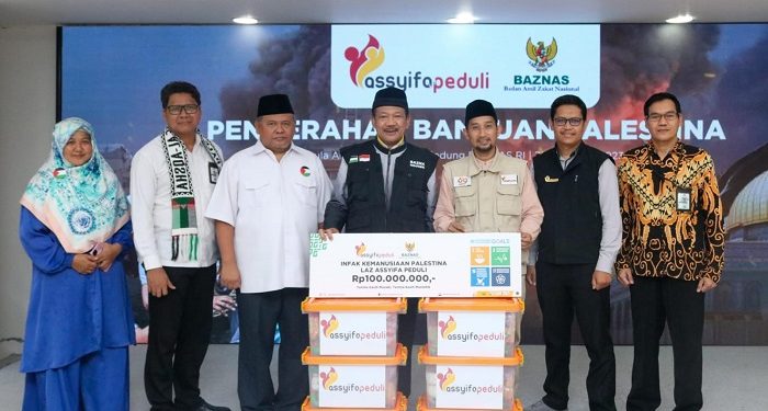 Solidaritas Palestina, LAZ Assyifa Peduli Salurkan Bantuan Rp100 Juta Lewat BAZNAS RI