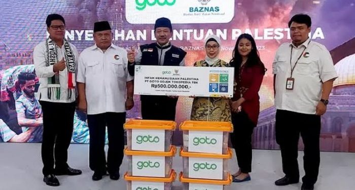 Ringankan Beban Masyarakat Palestina PT Gojek Indonesia, Tbk. (GOTO) sumbang Rp500 juta
