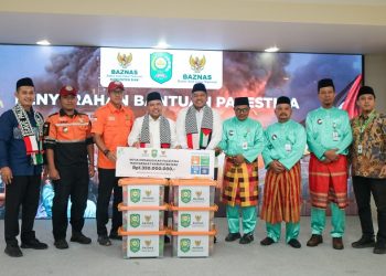 Pemda dan BAZNAS Kabupaten Siak Salurkan Infak Kemanusiaan Palestina Rp1,35 Miliar Melalui BAZNAS RI
