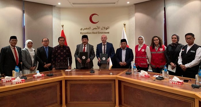 BAZNAS Bersama Bulan Sabit Merah Mesir Teken Kerja Sama Program Membasuh Luka Palestina