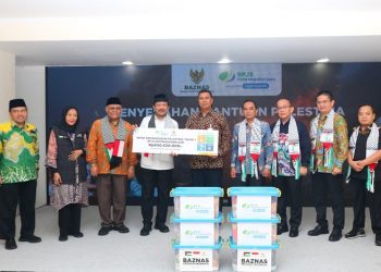 Bentuk Peduli Kemanusiaan Palestina BPJS Ketenagakerjaan serahkan Bantuan Rp600.620.000 melalui Baznas
