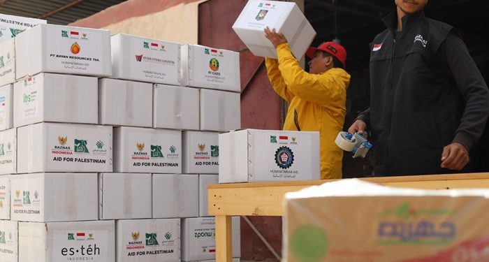Bersama Mishr Al-Kheir, BAZNAS Kembali Kirimkan 14 Truk Kontainer Bantuan untuk Palestina