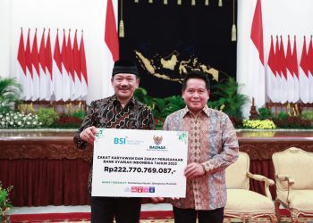 Di Acara Zakat Istana, BSI Salurkan Zakat Rp222 Miliar Melalui BAZNAS RI