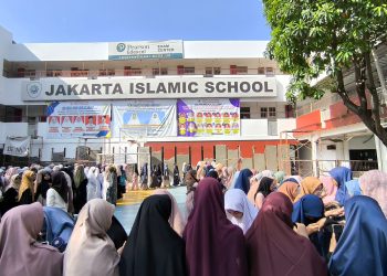Kebahagiaan Murid Secondary JISc saat Melaksanakan Halal Bihalal