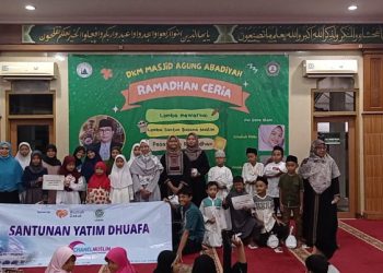 Chanelmuslim.com Gembirakan Anak Yatim Dhuafa dengan Paket Kornet dan Santunan