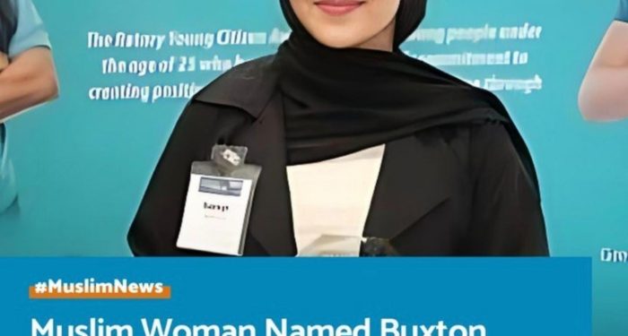 Wanita Muslim Dinobatkan sebagai Warga Muda Terbaik Buxton Tahun Ini
