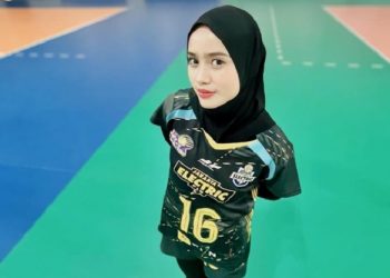 Bertugas Sebagai Libero, Begini Potret Wahida Muntaza Pemain Voli Jakarta Electric PLN