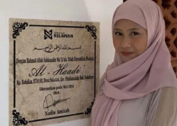 Potret Nadin Amizah Resmikan Mushola Milik Dirinya di Sukabumi