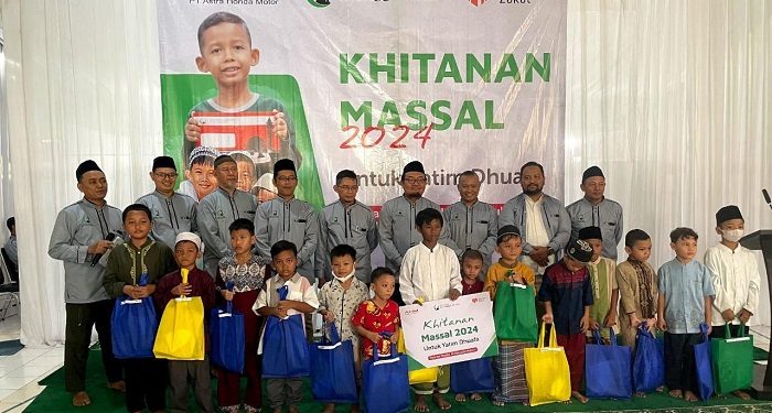 Dewan Masjid Al Haqqul Mubbiin bersama Rumah Zakat Mengadakan Khitanan Massal 2024 untuk Yatim dan Dhuafa