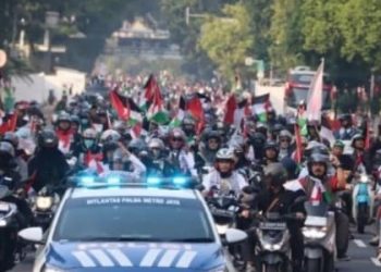 Ribuan Masa Ramaikan Indonesia Peace Convoy, Kecam Kebiadaban Israel Terhadap Palestina